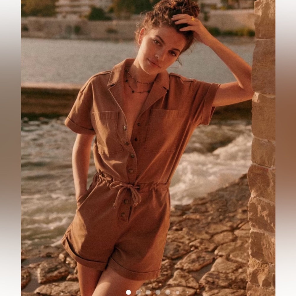 Sezane Brown Kaou Romper